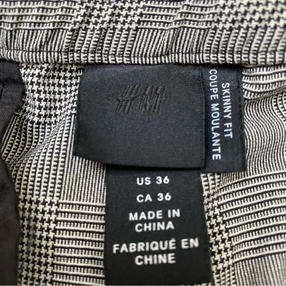 Houndstooth Plaid Skinny Fit Pants - Picture 9 of 12